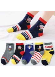 5pairs/lot Autumn Winter Children Cartoon Bear Socks Baby Cute Trendy Cotton Print Socks Comfortable Girls Boys Sports Socks Hot