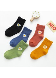 5pairs/lot Autumn Winter Children Cartoon Bear Socks Baby Cute Trendy Cotton Print Socks Comfortable Girls Boys Sports Socks Hot