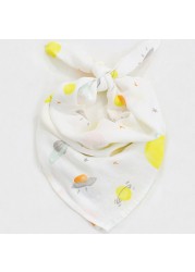 Bamboo Cotton Chiffon Bibs, 60 x 60cm, Multifunctional Burp Cloth Bibs, Soft Printed Baby Cloth