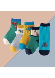 5 pairs soft cotton children socks cute cartoon print kids socks newborn baby boy socks casual girls boys socks 1 to 12 years