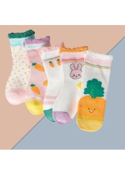 5 pairs soft cotton children socks cute cartoon print kids socks newborn baby boy socks casual girls boys socks 1 to 12 years