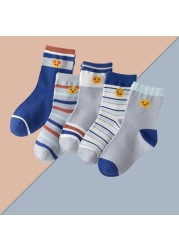 5 pairs soft cotton children socks cute cartoon print kids socks newborn baby boy socks casual girls boys socks 1 to 12 years