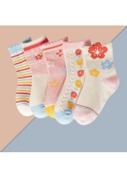 5 pairs soft cotton children socks cute cartoon print kids socks newborn baby boy socks casual girls boys socks 1 to 12 years