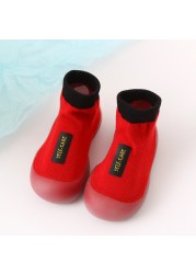 Cute Baby Anti-Slip Frist Walkers Cartoon Newborn Baby Girls Boys Anti-Slip Socks Slippers Boots Shoes Suitable for Baby Toddler