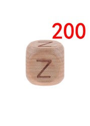 200pcs 12mm Beech Wooden Beads For Baby Wood Letters Bead Baby Teether Diy Beads With Silicone Teether Letters Alphabet