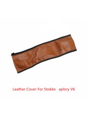 1PC PU Leather Handle Cover For Stokke Xplory V6 Stroller Stroller Bumper Protective Cases Armrest Covers Baby Stroller Accessories