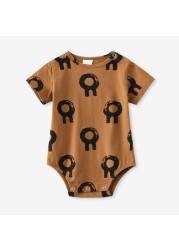 infant baby boy girl romper spring summer newborn cute printed jumpsuit casual short sleeve baby boy outfits clothes