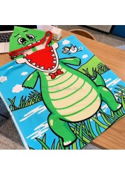 Cartoon Baby Bath Towel Microfiber Cotton Hooded Beach Towel Newborn Cape Towels Soft Poncho Kids Bathing Stuff Infant Towel