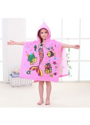 Cartoon Baby Bath Towel Microfiber Cotton Hooded Beach Towel Newborn Cape Towels Soft Poncho Kids Bathing Stuff Infant Towel