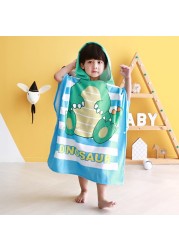 Cartoon Baby Bath Towel Microfiber Cotton Hooded Beach Towel Newborn Cape Towels Soft Poncho Kids Bathing Stuff Infant Towel