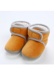 Cute Autumn Winter Infant Toddler Shoes Baby Girl Boy Shoes Handmade Casual Sneakers Non-slip Soft Soled Walking Warm Shoes