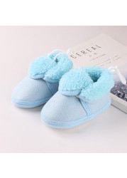 Cute Autumn Winter Infant Toddler Shoes Baby Girl Boy Shoes Handmade Casual Sneakers Non-slip Soft Soled Walking Warm Shoes