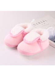 Cute Autumn Winter Infant Toddler Shoes Baby Girl Boy Shoes Handmade Casual Sneakers Non-slip Soft Soled Walking Warm Shoes