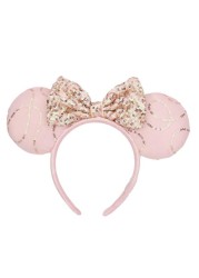 Cartoon Minnie Mermaid Princess Big Ears Headband Sequin Bows Ears Costume Headband Cosplay Plush Adult/Kids Headband Gift