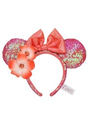 Cartoon Minnie Mermaid Princess Big Ears Headband Sequin Bows Ears Costume Headband Cosplay Plush Adult/Kids Headband Gift