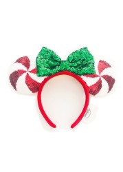 Cartoon Minnie Mermaid Princess Big Ears Headband Sequin Bows Ears Costume Headband Cosplay Plush Adult/Kids Headband Gift