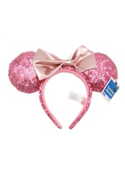 Cartoon Minnie Mermaid Princess Big Ears Headband Sequin Bows Ears Costume Headband Cosplay Plush Adult/Kids Headband Gift