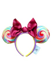 Cartoon Minnie Mermaid Princess Big Ears Headband Sequin Bows Ears Costume Headband Cosplay Plush Adult/Kids Headband Gift