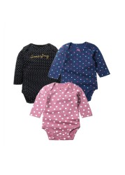 3/4/5pcs Baby Spring Autumn Outerwear Long Sleeve 100% Cotton Boys Girls Clothes Newborn 0-24 Months Clothes