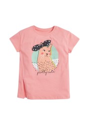 Little maven summer clothes full cotton T-shirt blue baby girls cat lovely and comfortable clothes for baby infant kids 2 to7 yea