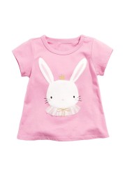 Little maven summer clothes full cotton T-shirt blue baby girls cat lovely and comfortable clothes for baby infant kids 2 to7 yea