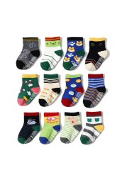 12 pairs/lot baby boys girls sock baby non-slip socks kids socks suit for 1-5 years