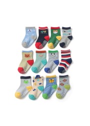 12 pairs/lot baby boys girls sock baby non-slip socks kids socks suit for 1-5 years