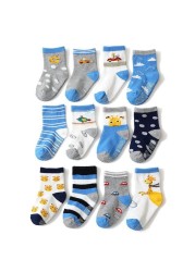 12 pairs/lot baby boys girls sock baby non-slip socks kids socks suit for 1-5 years