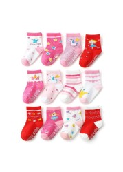 12 pairs/lot baby boys girls sock baby non-slip socks kids socks suit for 1-5 years