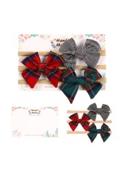 3pcs/lot Cute Bow Baby Headband for Girl Nylon Head Bands Turban Newborn Hair Bands for Kids Baby Hair Accessories