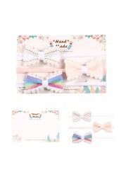 3pcs/lot Cute Bow Baby Headband for Girl Nylon Head Bands Turban Newborn Hair Bands for Kids Baby Hair Accessories