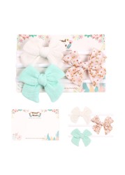 3pcs/lot Cute Bow Baby Headband for Girl Nylon Head Bands Turban Newborn Hair Bands for Kids Baby Hair Accessories