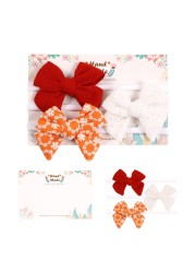 3pcs/lot Cute Bow Baby Headband for Girl Nylon Head Bands Turban Newborn Hair Bands for Kids Baby Hair Accessories