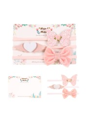 3pcs/lot Cute Bow Baby Headband for Girl Nylon Head Bands Turban Newborn Hair Bands for Kids Baby Hair Accessories