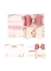 3pcs/lot Cute Bow Baby Headband for Girl Nylon Head Bands Turban Newborn Hair Bands for Kids Baby Hair Accessories