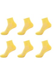 6 pairs/lot anti slip socks kids adults non slip sticky grip floor socks toddler child adult anti slip men and women trampoline sock