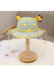 baby hat baby hat with protective face mask boy girl sun hat removable sunscreen outdoor fisherman hats kids accessories