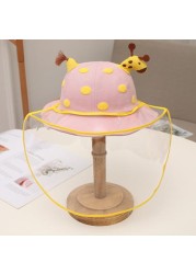 baby hat baby hat with protective face mask boy girl sun hat removable sunscreen outdoor fisherman hats kids accessories