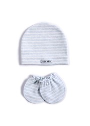 2pcs/set Simple Newborn Baby Newborn Hat Glove Set Soft Cotton Kids Infant Anti-scratch Gloves Hat Gifts