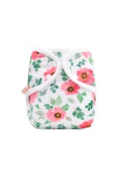 Rainbow And Iris Waterproof Washable Cloth Diaper Cover Wrap With Daisy Floral Print Newborn Decor 3-15kg