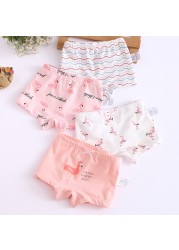 Girls Panties Kids Cotton Underwear Children Briefs Clouds Love Crown Carrots Umbrella Cartoon Short 4pcs/lot