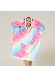 Winter Sherpa Blanket Plush Fleece Family Matching Hoodie Girl Sweatshirt Avocado Homewear Oversized,if you need 2pcs,pls order 2