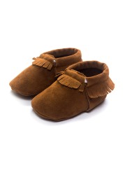 Newborn Baby Shoes Infant Boys Girl First Walker Suedo Cotton Sophie Sole Princess Fringe Toddler Baby Crib Casual Moccasins Shoes