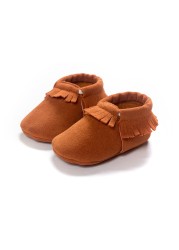 Newborn Baby Shoes Infant Boys Girl First Walker Suedo Cotton Sophie Sole Princess Fringe Toddler Baby Crib Casual Moccasins Shoes