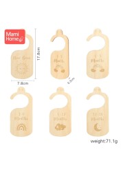 5pcs/7pcs Wooden Baby Wardrobe Clothes Dividers Organizers Newborn Growth Anniversary for Newborn to Toddler Girl Boy Baby Goods