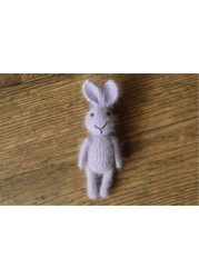 Newborn Photography Props Handmade Knitted Dolls Rabbit Bear Baby Photography Studio Accessories