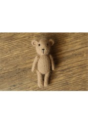 Newborn Photography Props Handmade Knitted Dolls Rabbit Bear Baby Photography Studio Accessories