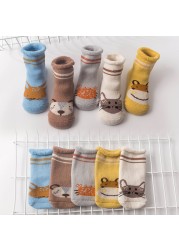 5pairs/lot Newborn Baby Socks Thick Winter Spring Autumn Warm Cute Cartoon Baby Girls Boy Socks Hot Fashion Soft Cotton Socks