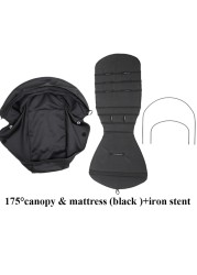 175 Degree Stroller Accessories Hood and Mattress Set for Babyzen Yoyo Canopy Cover Seat Cushion Fit Yuya Stroller Sunshade Original Fabric