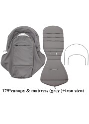 175 Degree Stroller Accessories Hood and Mattress Set for Babyzen Yoyo Canopy Cover Seat Cushion Fit Yuya Stroller Sunshade Original Fabric